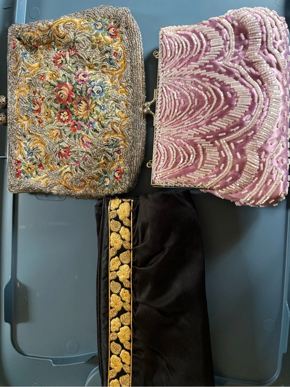 Vintage Beaded Pink Evening Clutch lot - Picture 2 of 6